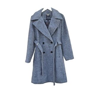 Ivanka Trump Double-Breasted Long length Belted Grey Coat Women Size Large